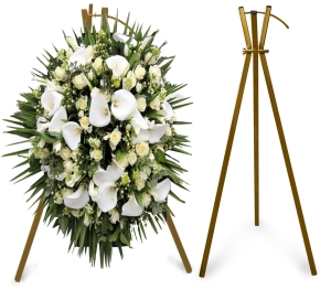 STOJAK NA KWIATY TRÓJNÓG  80CM ZŁOTY